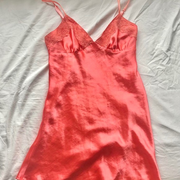 Coral slip dress - Picture 3 of 4